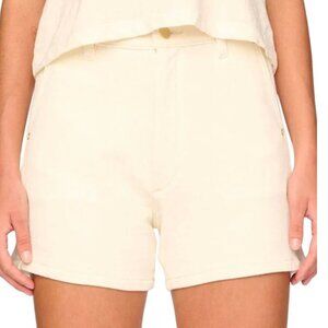 DL1961 Hepburn High Rise French Terry Shorts White Size 27